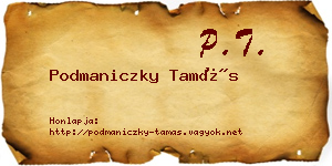 Podmaniczky Tamás névjegykártya